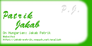 patrik jakab business card